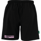 Short Montoro Essential Tech noir — emblème floqué rose, vue dos